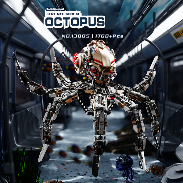 BrickEgo Mechanical Octopus – 1768 PCS Light-Up Assemble Block Model (13085)