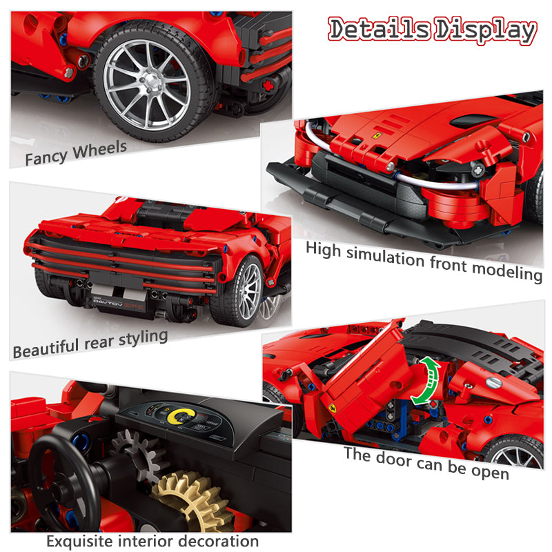 BrickEgo Crimson Velocity – 1:14 Supercar Building Set (1208 PCS)