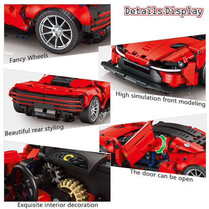 BrickEgo Crimson Velocity – 1:14 Supercar Building Set (1208 PCS)