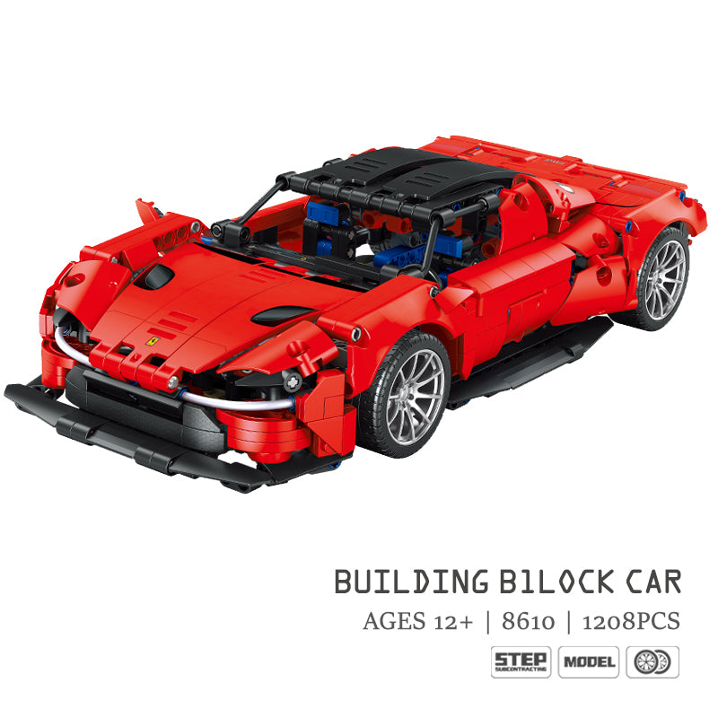 BrickEgo Crimson Velocity – 1:14 Supercar Building Set (1208 PCS)