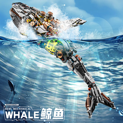 Mechanical Whale MOC Building Set – 1388 Pieces | Advanced Display Model