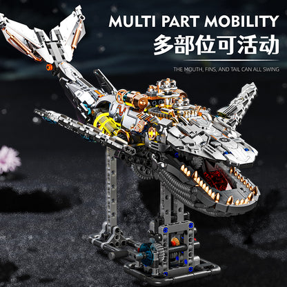 Mechanical Whale MOC Building Set – 1388 Pieces | Advanced Display Model