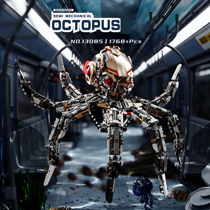 BrickEgo Mechanical Octopus – 1768 PCS Light-Up Assemble Block Model  (13085)