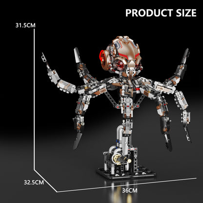 BrickEgo Mechanical Octopus – 1768 PCS Light-Up Assemble Block Model  (13085)