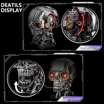 Mechanical Skeleton Skull – Advanced MOC Building Block Model (1099 PCS)