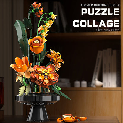 BrickEgo Botanical Series – Rose & Chrysanthemum Flower Building Set (963 Pieces)