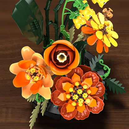 BrickEgo Botanical Series – Rose & Chrysanthemum Flower Building Set (963 Pieces)