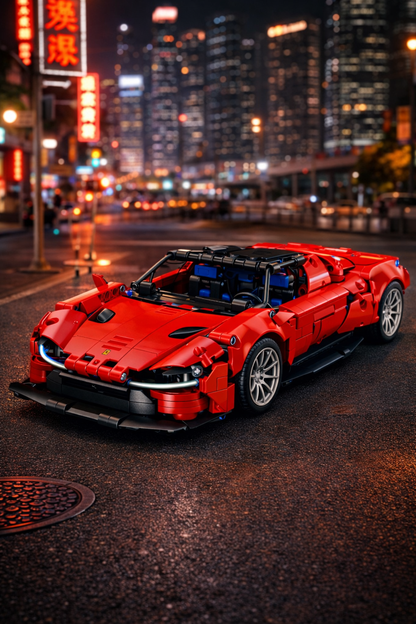 BrickEgo Crimson Velocity – 1:14 Supercar Building Set (1208 PCS)