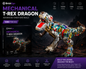 BrickEgo Mechanical T-Rex Dragon – Advanced Creature Build | 1388 Pieces