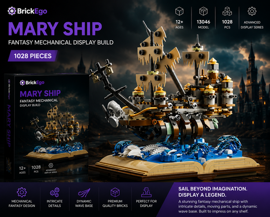 BrickEgo Mary Ship – Fantasy Mechanical Display Build | 1028 Pieces